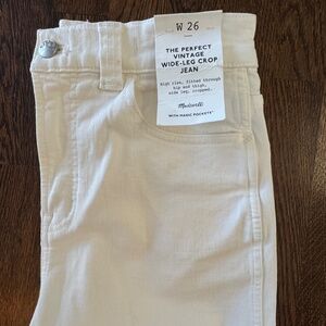 Madewell  Perfect Vintage Crop White Jeans Size 26